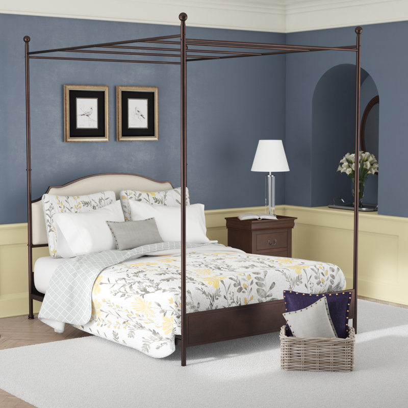 Three Posts Rockledge Upholstered Canopy Bed & Reviews Wayfair